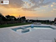Rethymno Kreta, Rethymno, modernes freistehendes ebenerdiges Haus mit priv. Pool und Meerblick zu verkaufen  Haus kaufen